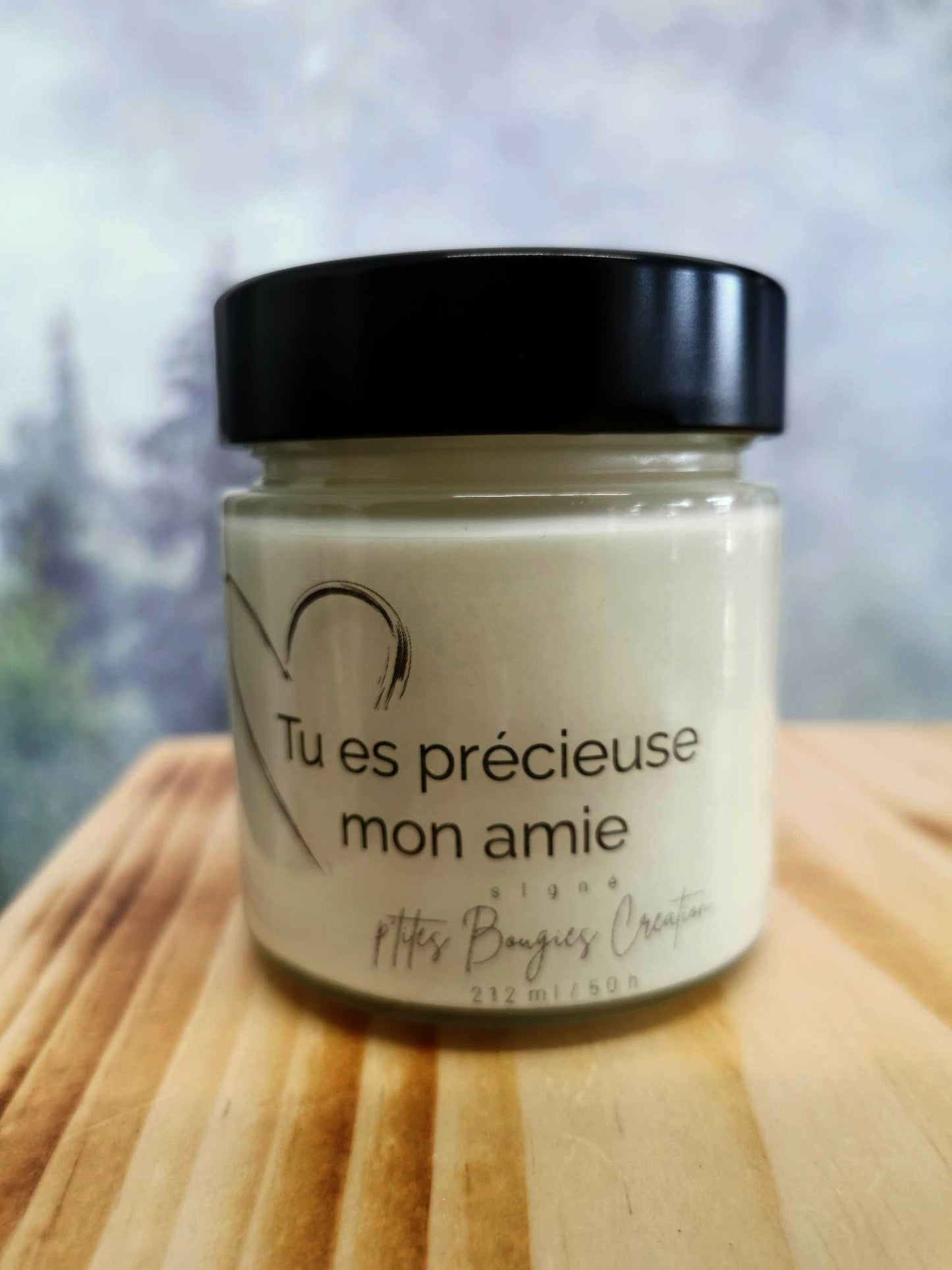 Bougie Tu es précieuse mon amie - P'tites Bougies Création