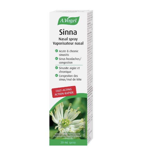 Sinna - Vaporisateur nasal - Congestion des sinus - 20ml - A.Vogel