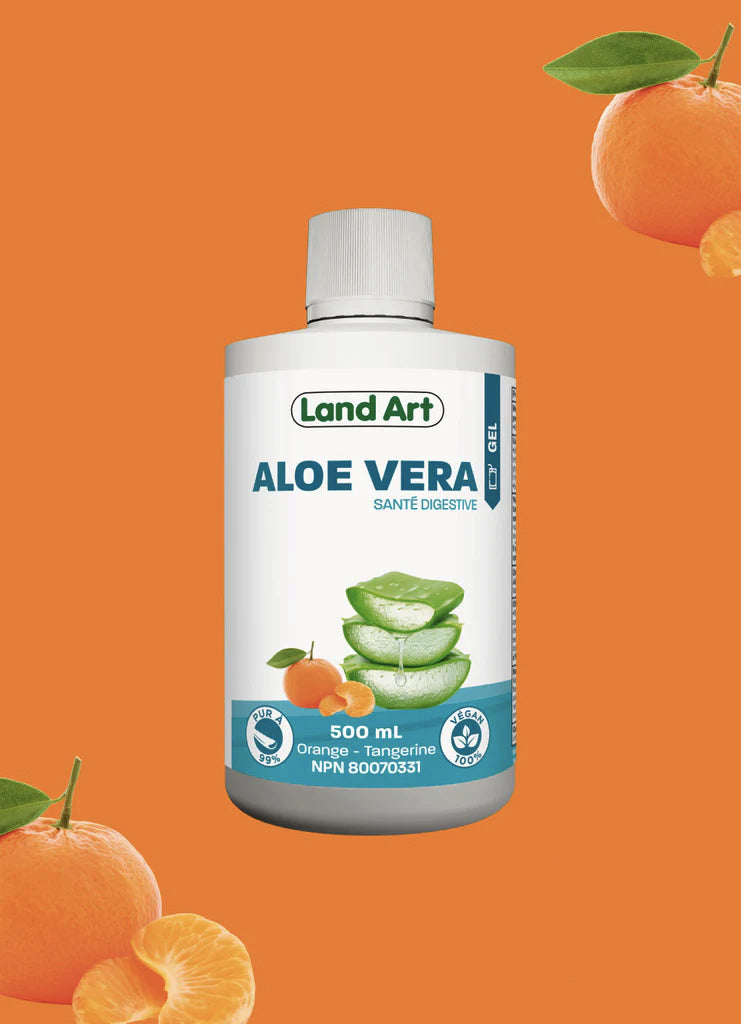 Aloe Vera - 500ml - Gel Buvable - Orange tangerine - Land Art