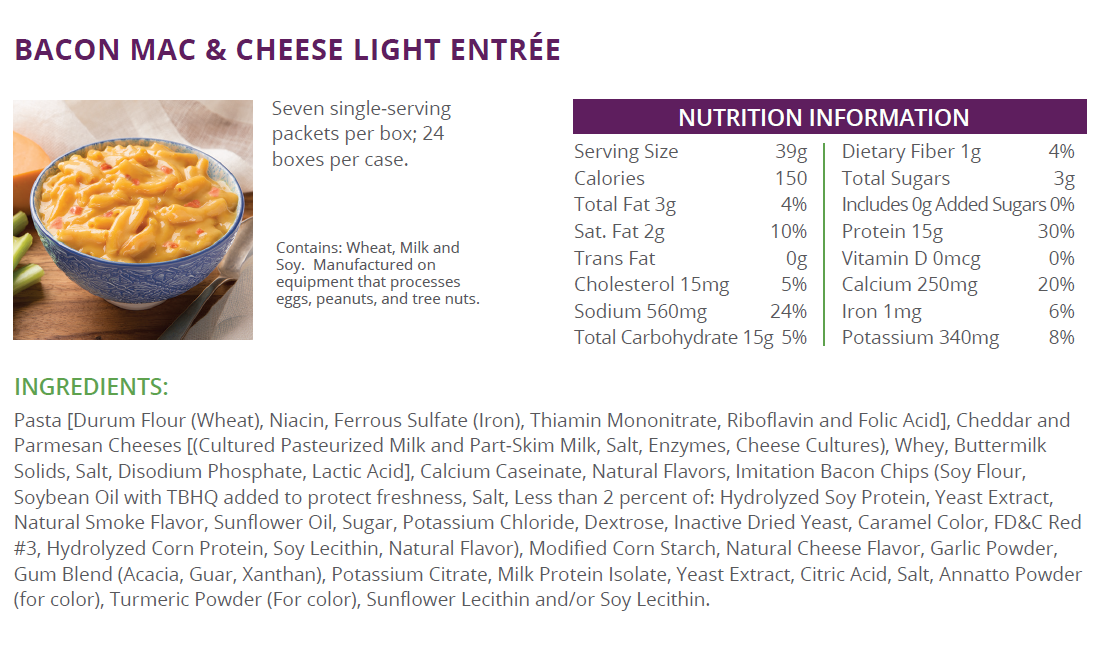 Macaroni au fromage et bacon protéiné- Health Wise