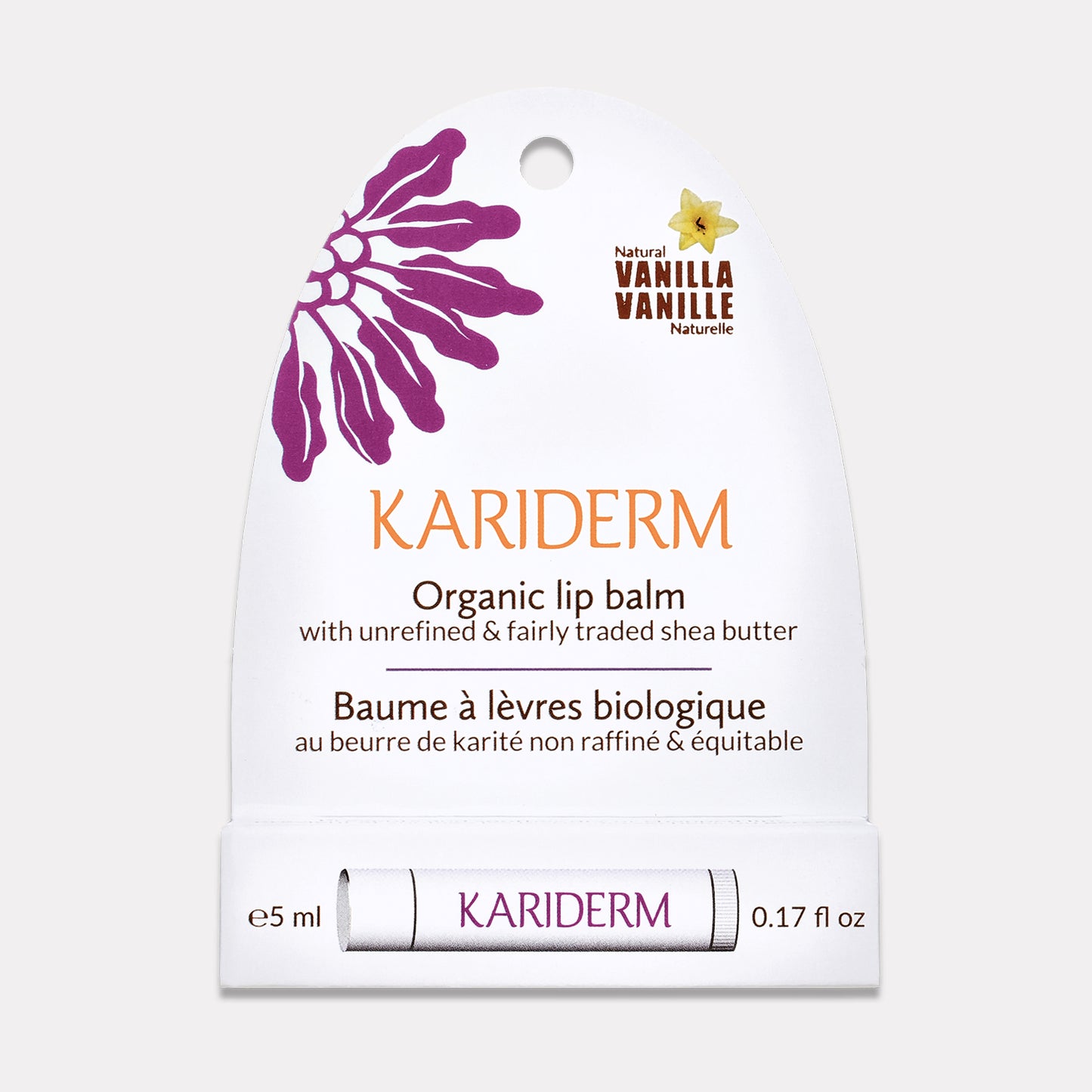 Baume à lèvres biologique - Vanille - Kariderm - 5ml