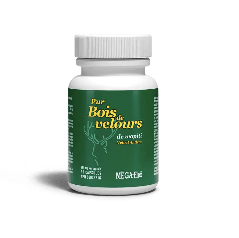 Bois de velours de wapiti - Méga-Flex - renforcement des articulations - Bio-Actif - 30 capsules