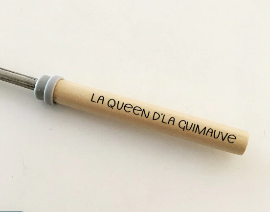 Baguette à guimauves en bois - télescopique - La queen d'la guimauve