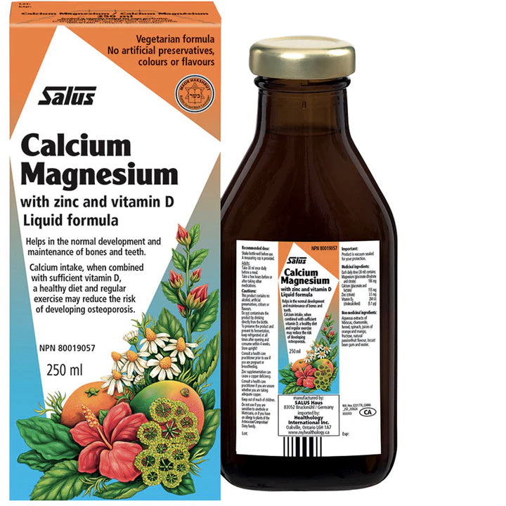 Calcium-Magnésium avec vitamine D - Salus - 250ml