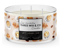 Chandelle de soya - Latté Caramel Salé - Three Wix & Co