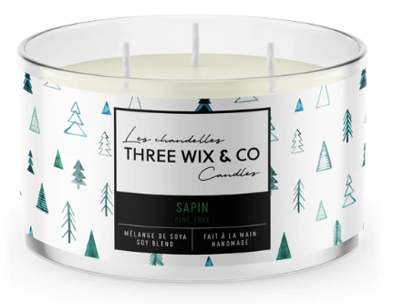 Chandelle de soya - Sapin - Three Wix & Co