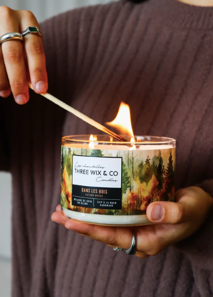 Chandelle de soya - Dans les bois - Three Wix & Co