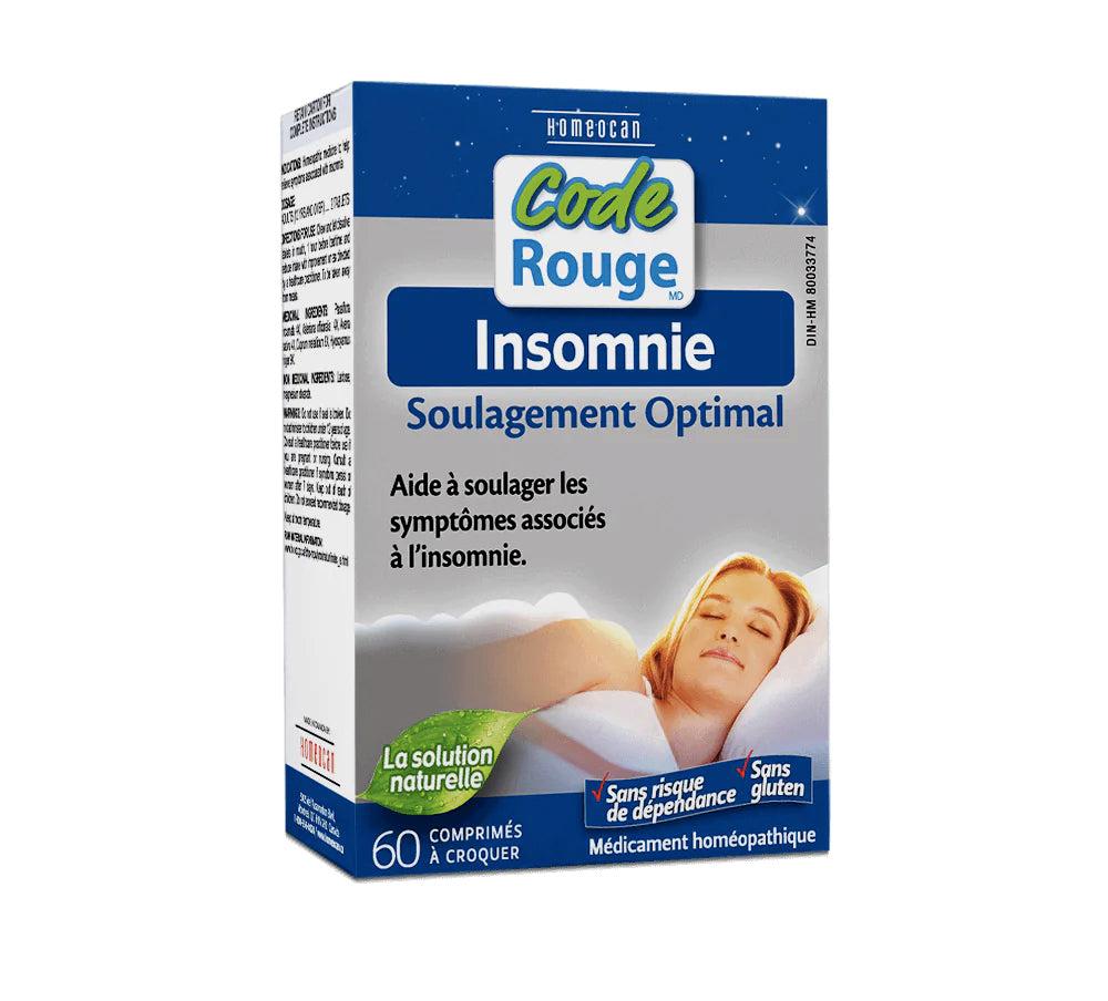 Insomnie - Code Rouge - 60 comprimés à croquer - Homéopathie