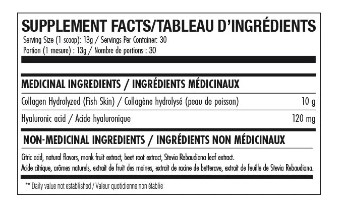 Collagène marin + acide hyaluronique - Fruit du dragon - Nova Pharma - 30 portions