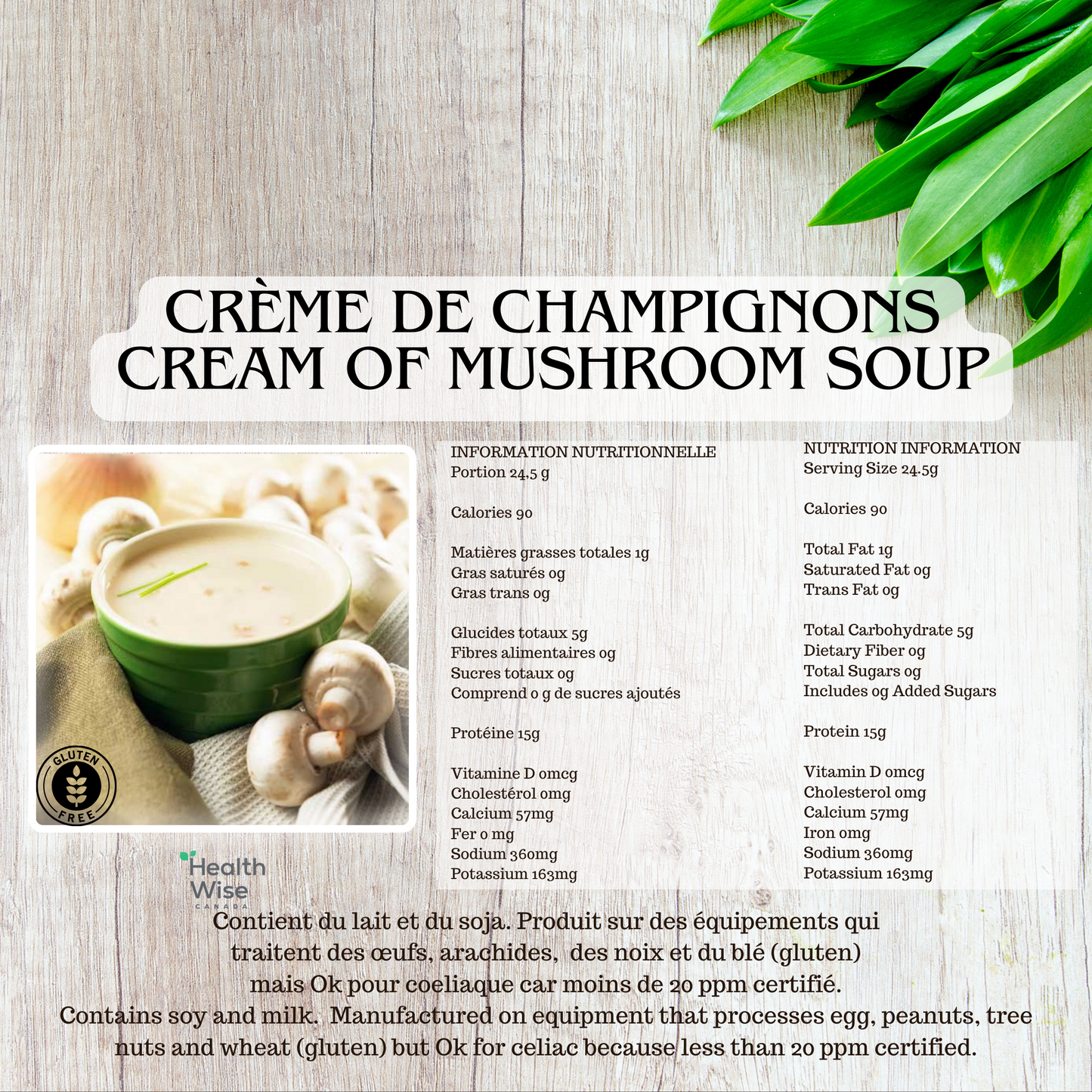 Soupe protéinée - Crème de champignons - Health Wise