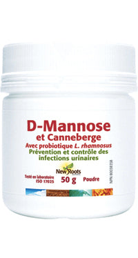 D-Mannose et Canneberge - Prévention et contrôle des infections urinaires - New Roots - 50g