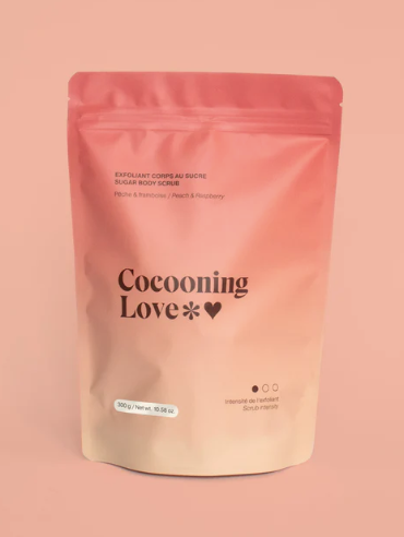 Exfoliant corps au sucre - Pêche & Framboise - 300g - Cocooning Love