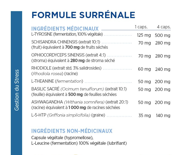 Formule Tonique (Anciennement Formule Surrénale) - Gammaforce - 60 capsules