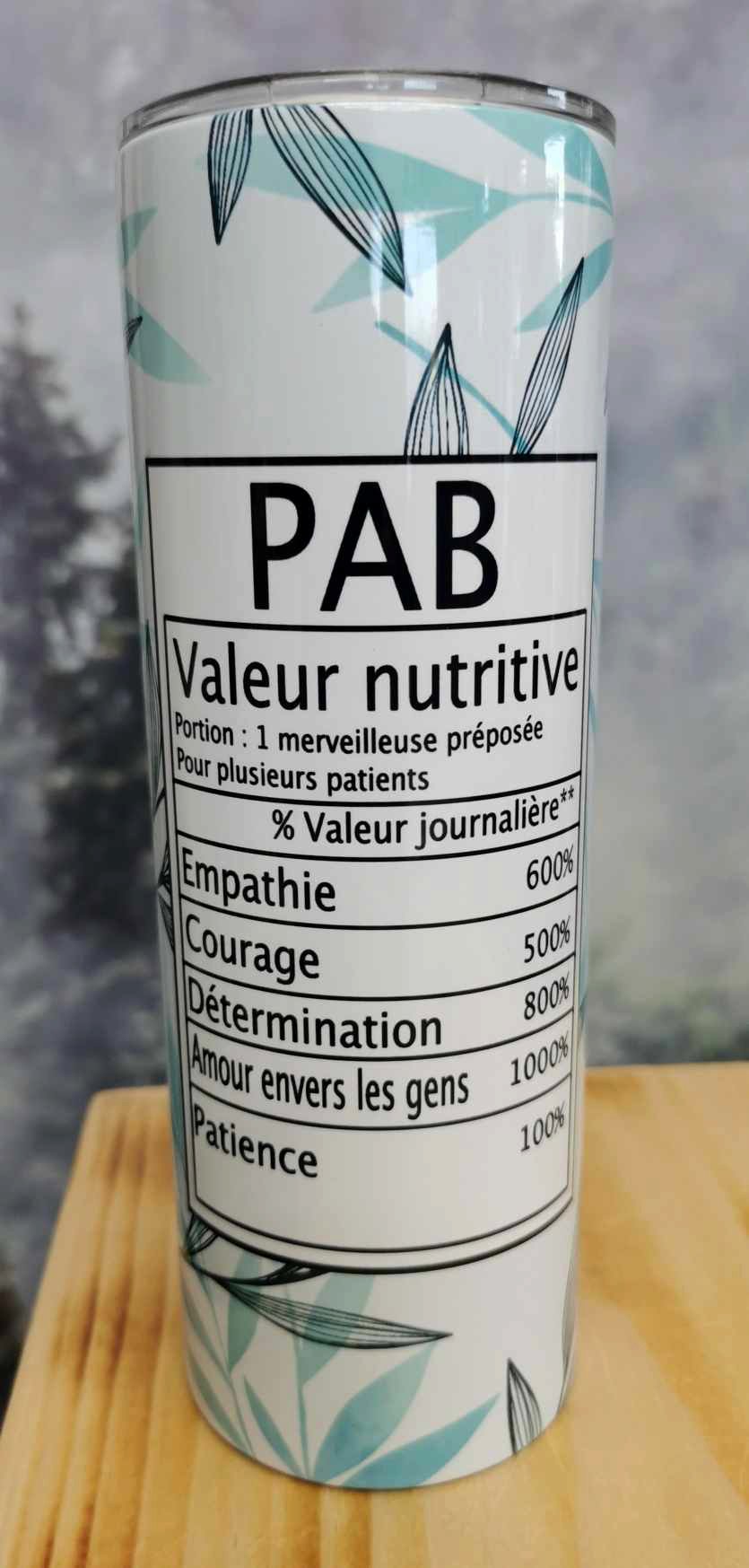 Gourde isotherme 20 oz. - PAB Préposée aux bénéficiaires