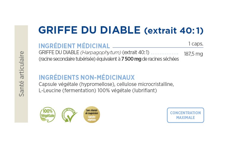 Griffe du diable - Gammaforce- 60 capsules