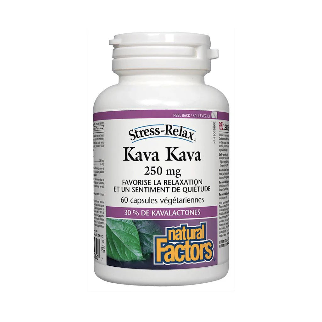 Kava Kava - 250mg - Stress Relax - Natural Factors - 60 capsules