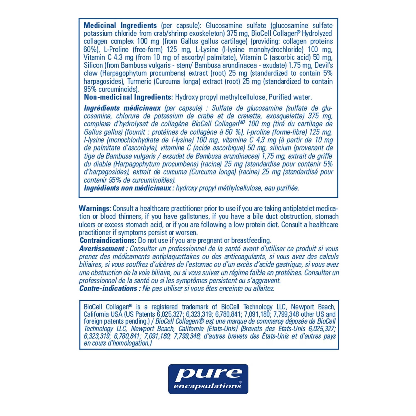 Ligament Restore - Pure Encapsulations - 120 gélules