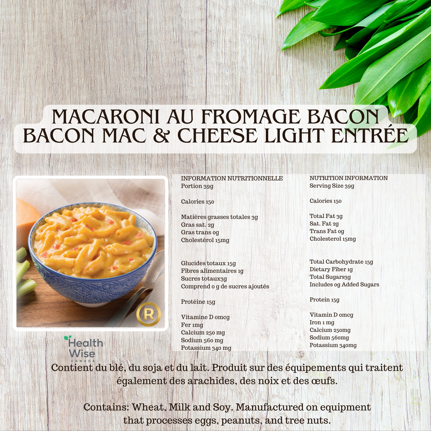 Macaroni au fromage et bacon protéiné- Health Wise