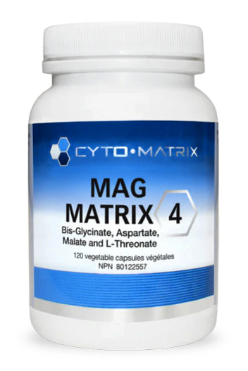 Mag Matrix 4 (Magnésium bisglycinate, malate, aspartate, l-threonate) - Cyto-Matrix - 120 capsules