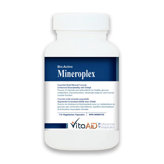 Mineroplex (multi-minéraux avec shilajit) - Vita Aid Professionnals - 112 capsules