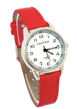 Montre Chaoyada pour femmes cuir rouge