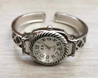 Montre bangle femme argent et noir