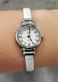 Montre bangle femme blanche (petite)