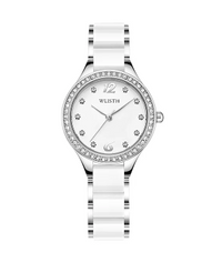 Montre pour femmes argent et blanc