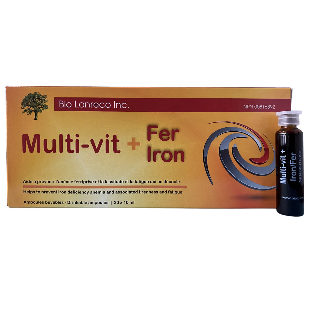 Multi-Vit + Fer - Bio Lorenco - 20 ampoules de 10ml