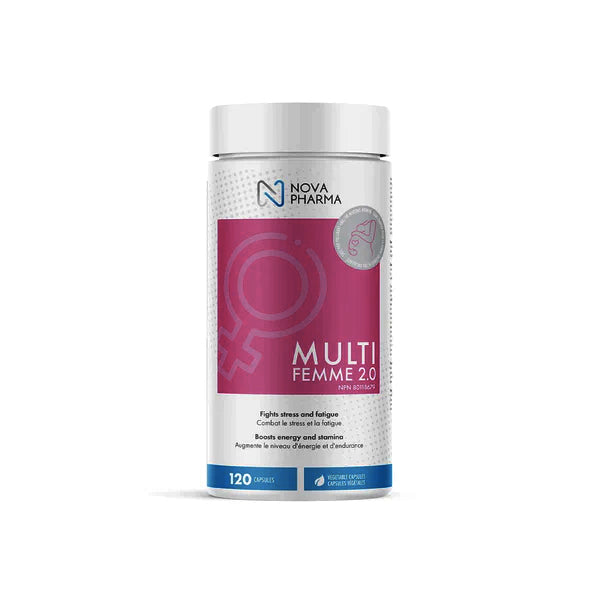 Multi-Femme 2.0 - Multi-vitamines pour femmes - Nova Pharma - 120 capsules