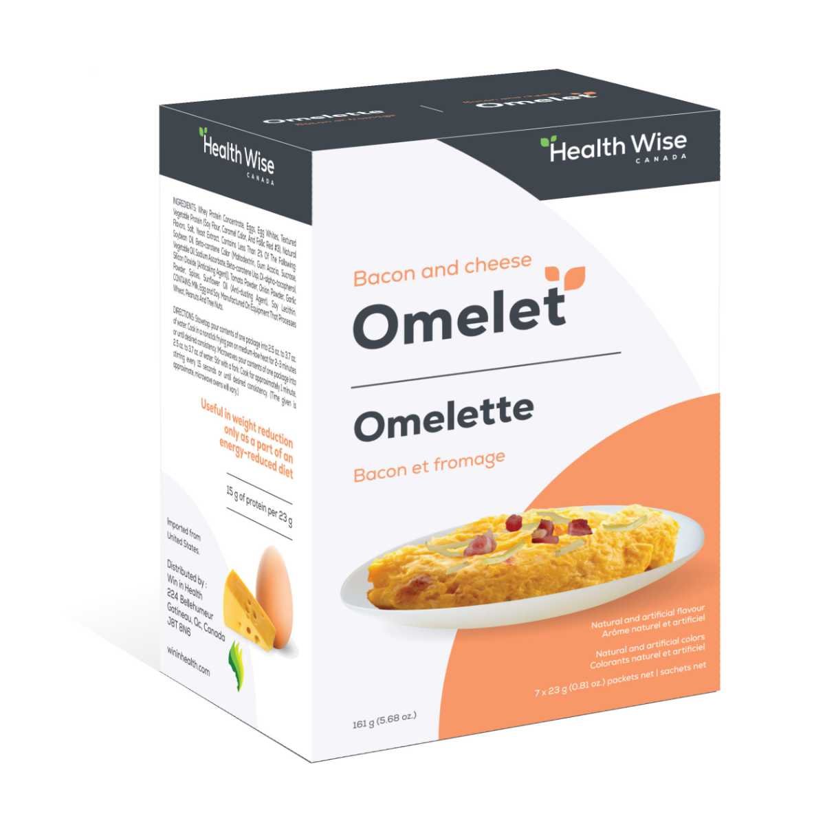 Omelette bacon et fromage protéinée - Health Wise