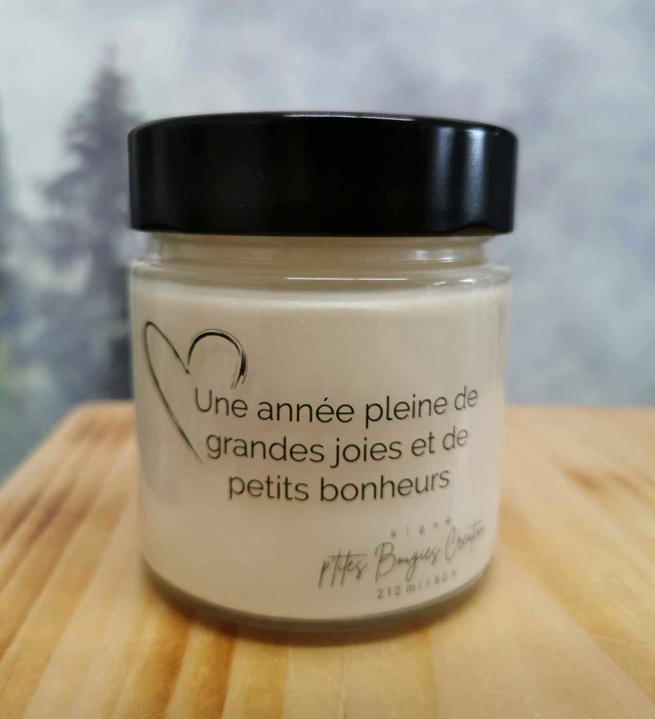 Bougie de soya - Une année pleine de grandes joies et de petits bonheurs! - P'tites Bougies Création