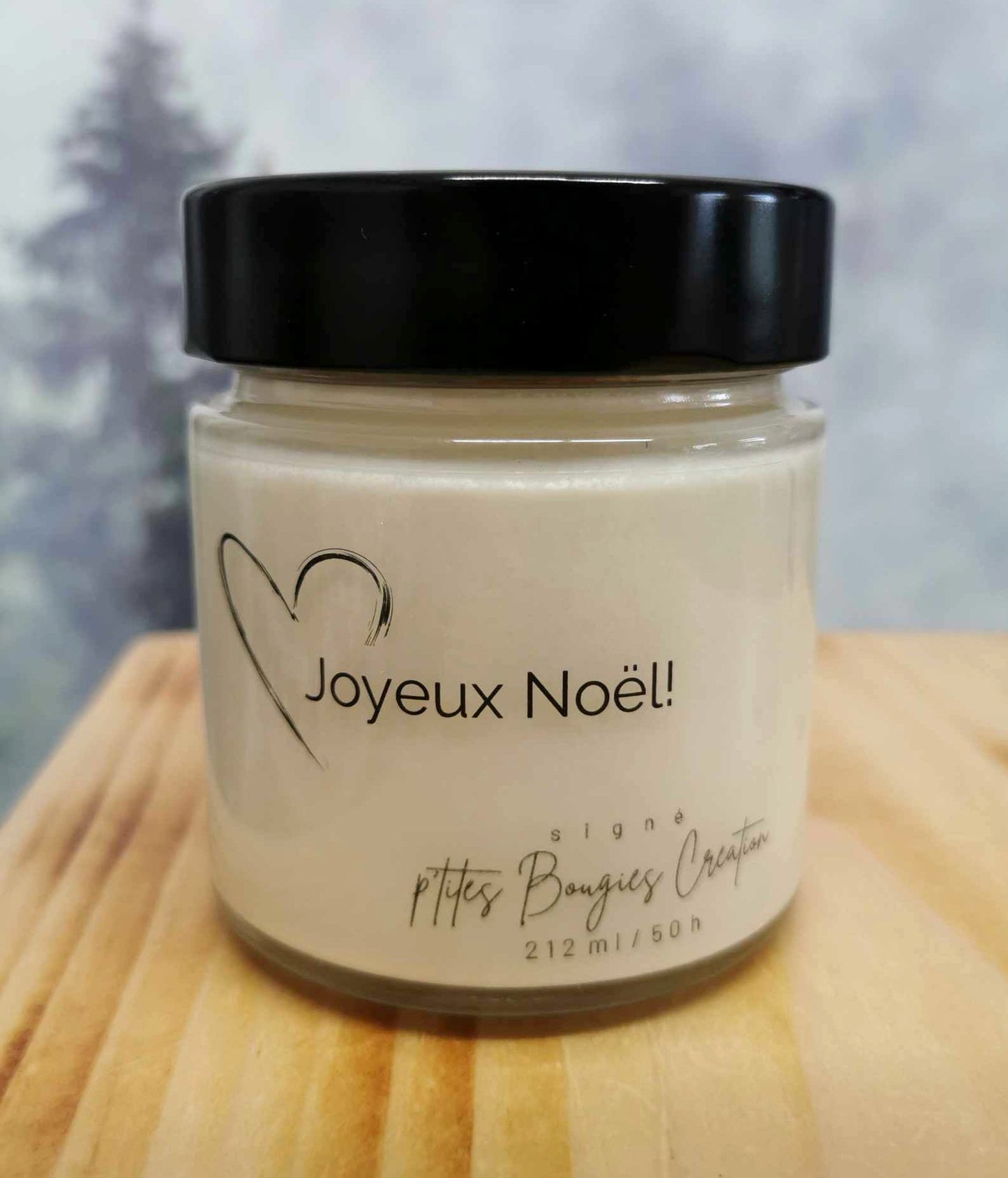 Bougie de soya - Joyeux Noël! - P'tites Bougies Création