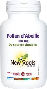 Pollen d'abeille 500mg - New Roots - 100 capsules