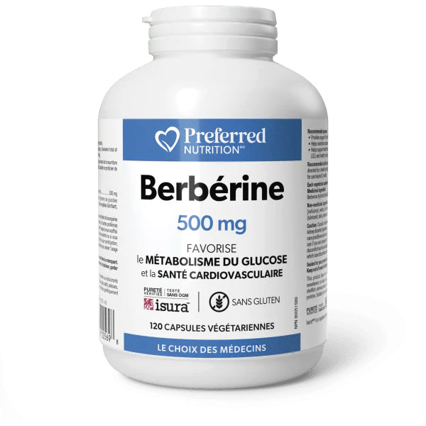 Berbérine 500mg - Preferred Nutrition - 120 capsules