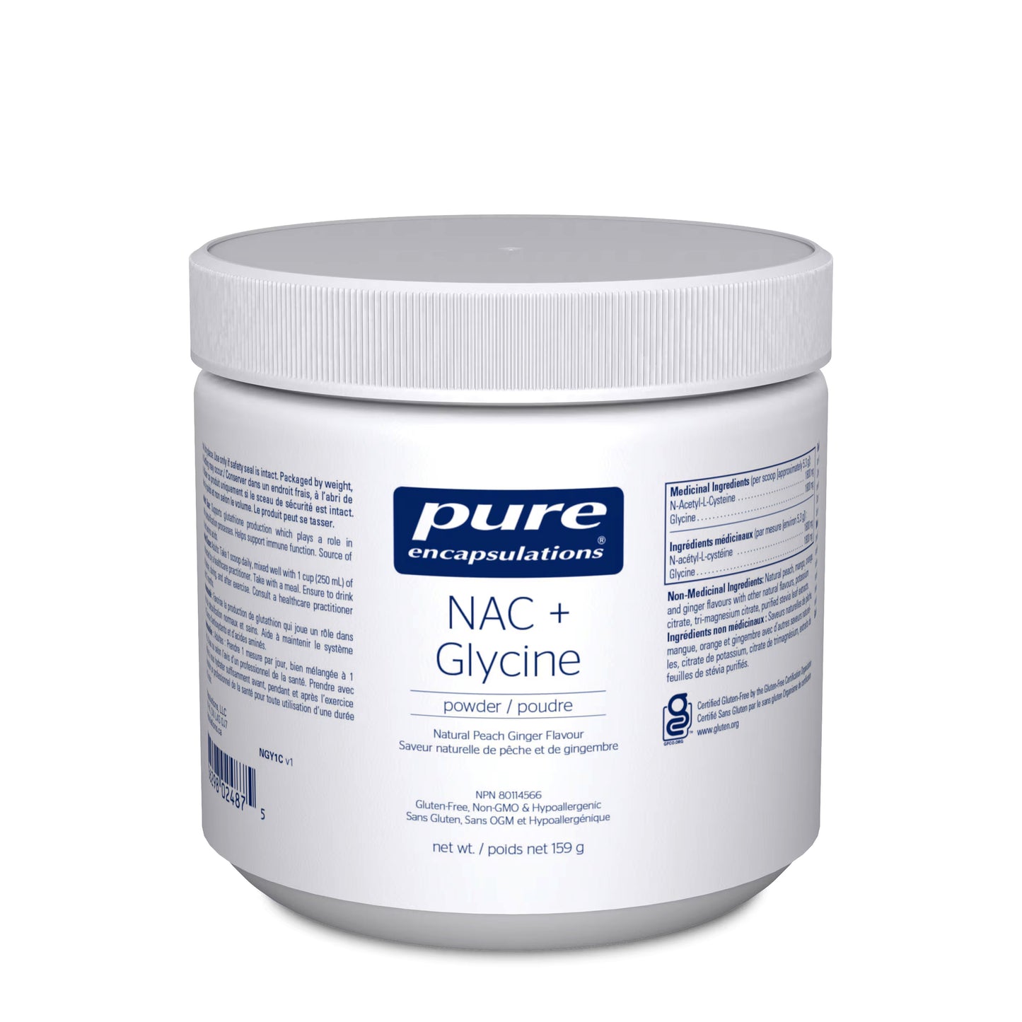 Poudre de NAC + Glycine - Pure Encapsulations - 159g