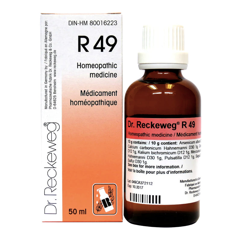 R49 - Catarrhe des sinus, sinusite, congestion nasale - Reckeweg - 50ml