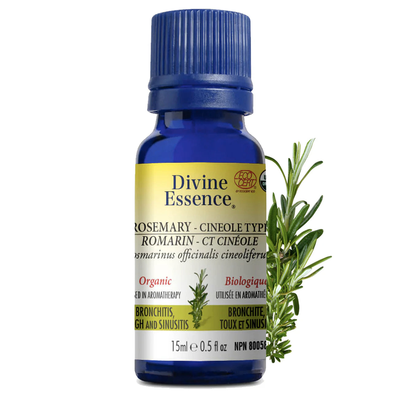 Romarin à cinéole biologique - Huile Essentielle - Divine Essence - 15ml