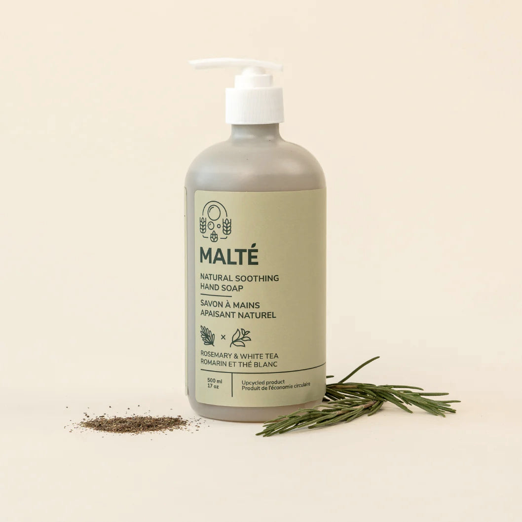 Savon à mains naturel - Romarin et Thé Blanc - Mouvement Malté - 500ml