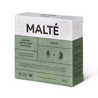 Savon naturel hydratant et exfoliant - Boisé - Mouvement Malté - 85g