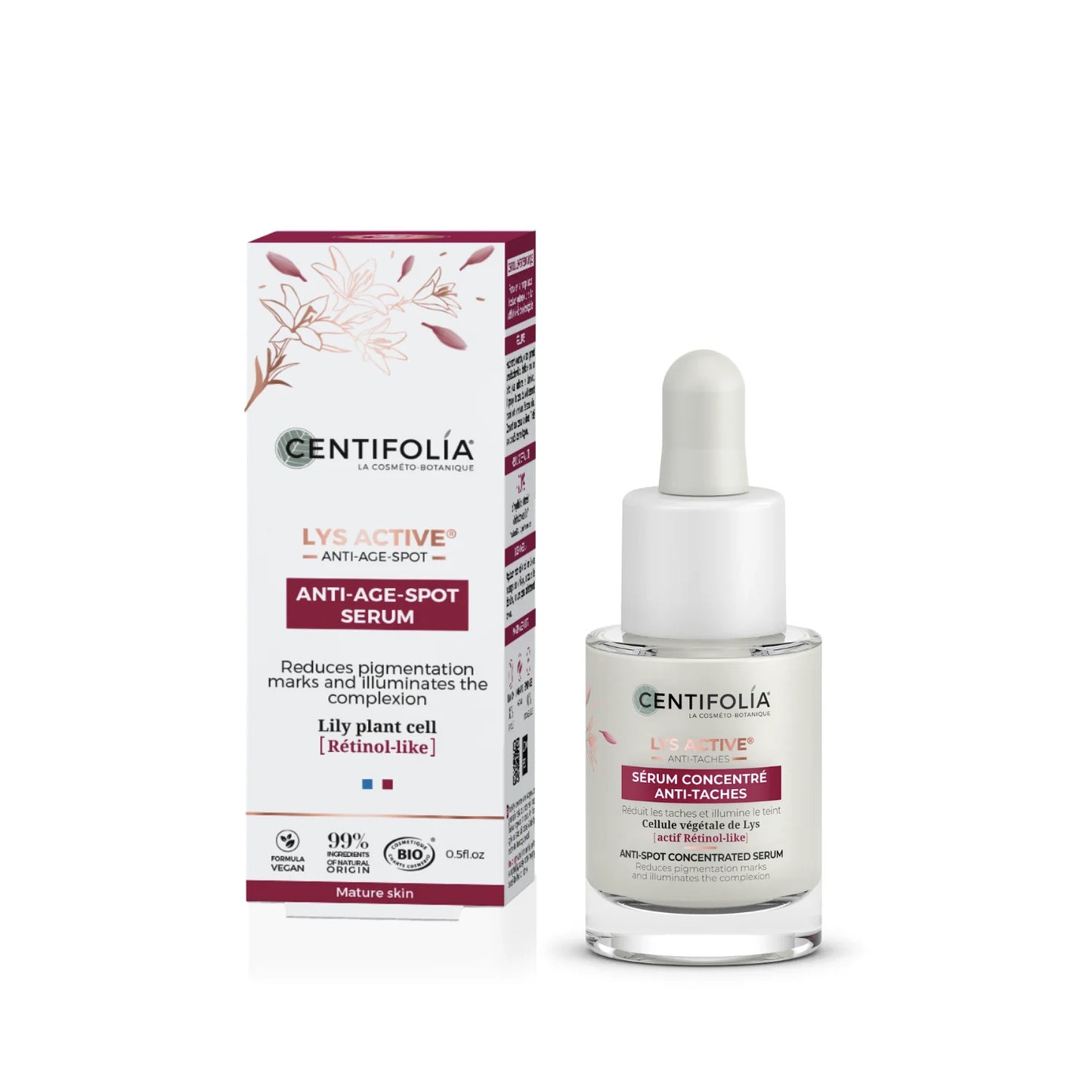 Sérum concentré anti-âge et anti-taches (actif rétinol-like)- Centifolia - 15ml