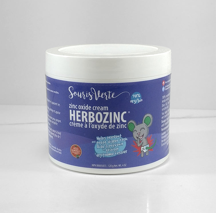 Crème Herbozinc  (crème à l'oxyde de zinc) - Souris Verte - 120g