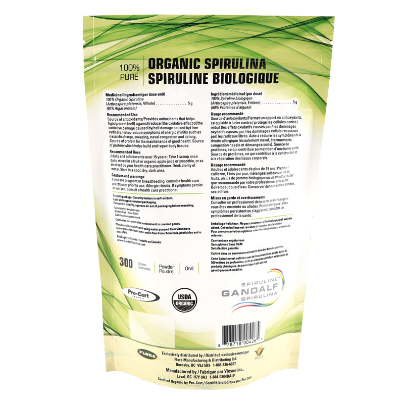 Spiruline certifiée biologique - Gandalf - 300g pure