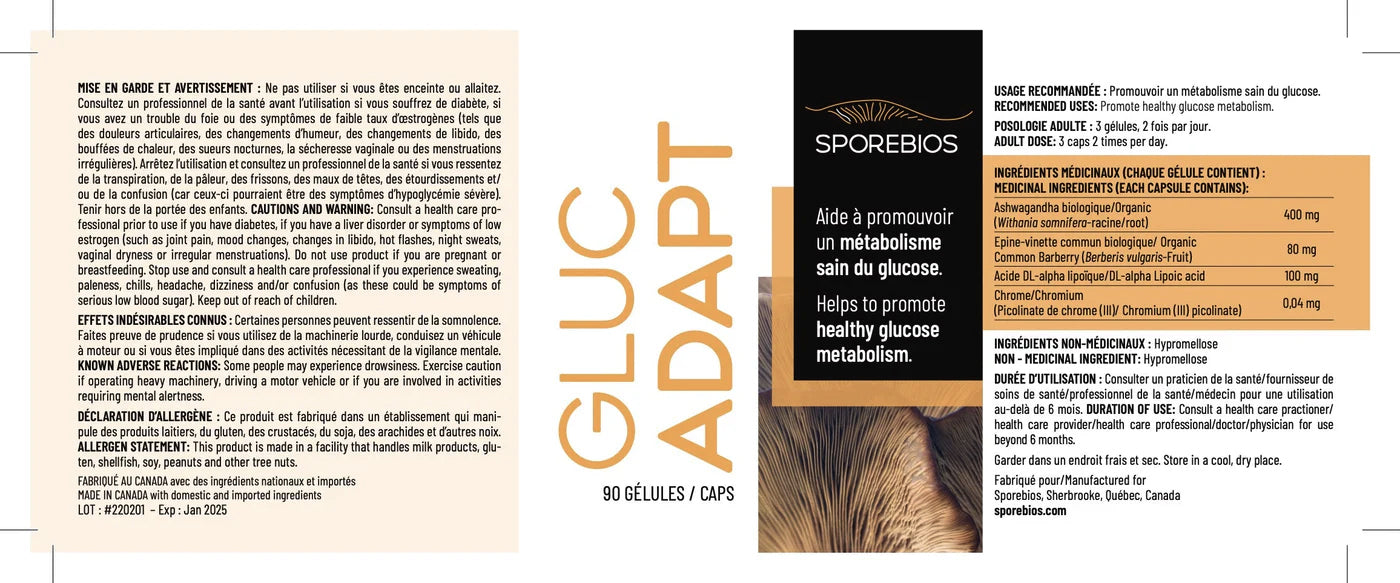 GlucAdapt - Sporebios - 90 capsules