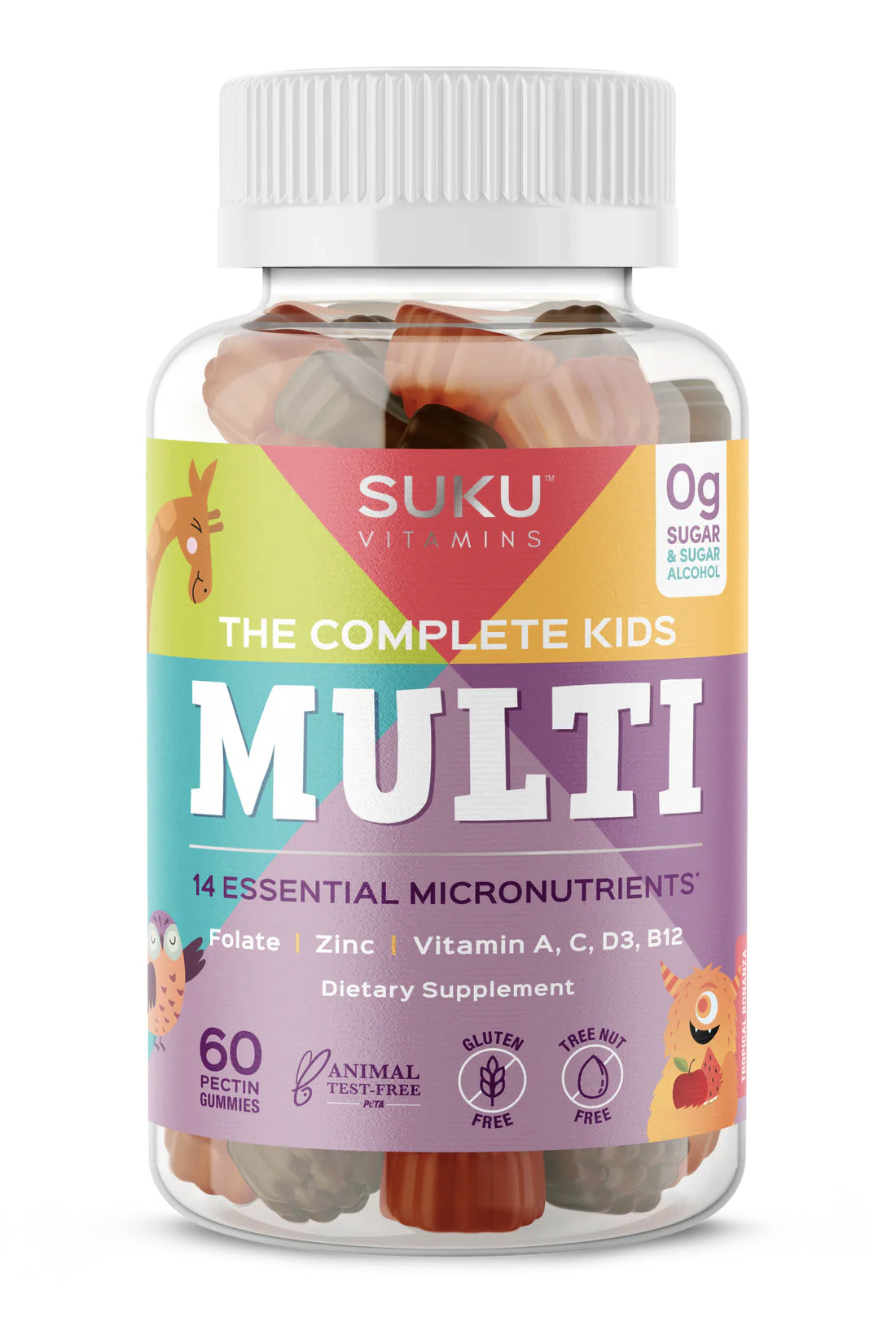 Multivitamines complètes pour enfants - Suku Vitamins - 60 gummies