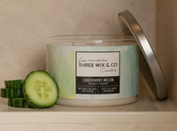 Chandelle de soya - Concombre Melon - Three Wix & Co