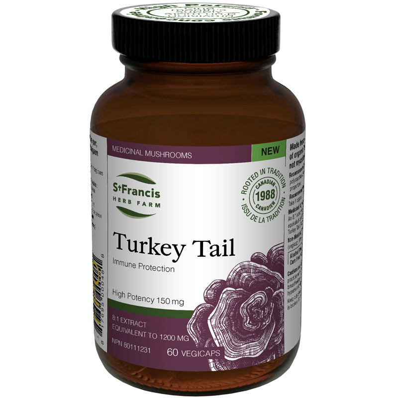 Queue-de-dindon - Turkey Tail - St-Francis Herb Farm - 60 capsules