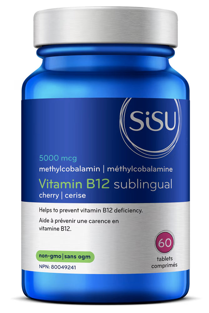 Vitamine B12 extra-fort 5000mcg (methylcobalamine) - Sisu - 60 comprimés sublinguaux