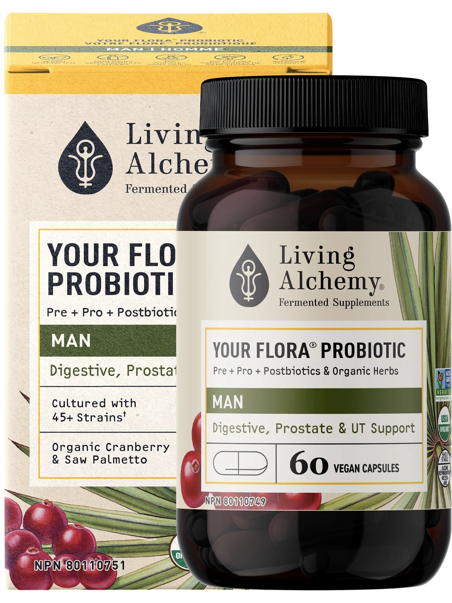 Votre flore Homme - Living Alchemy - 60 capsules