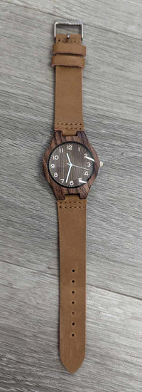 Montre unisexe avec bracelet de bois - Simili-bois